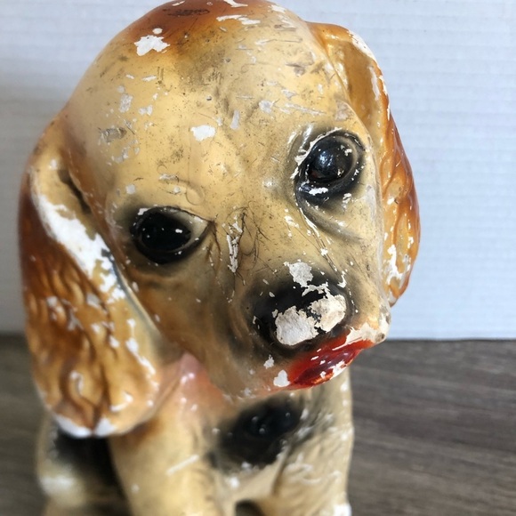 Vtg Carnival Chalkware Dog Statue - Picture 7 of 16